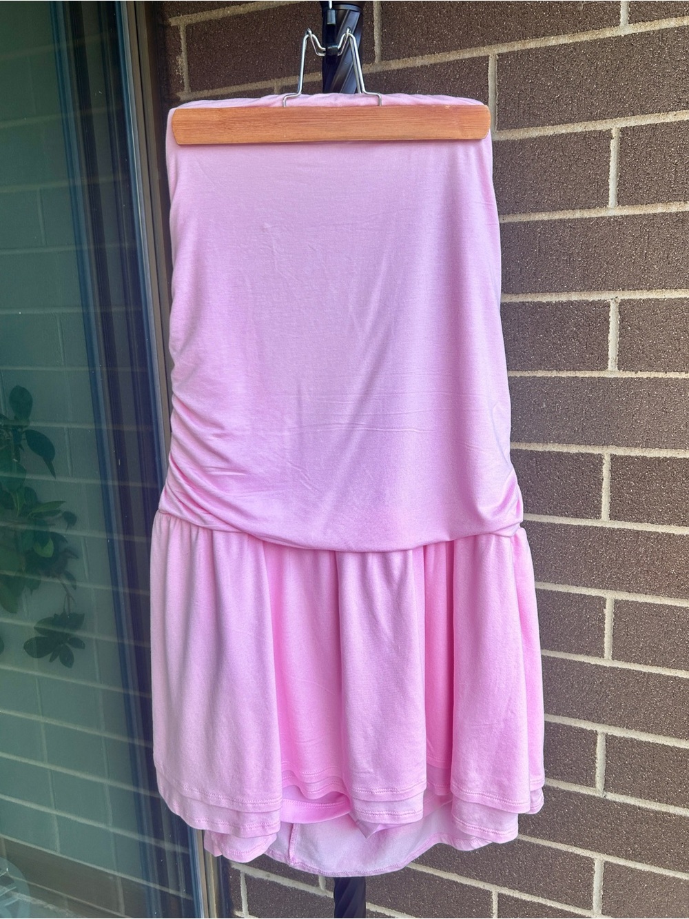 NWT Wild Fable XXL Strapless Ruched Mini Dress | Pink | w/ Built in Shorts |